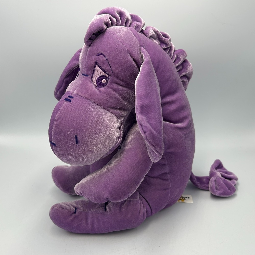Disney World Winnie The Pooh Eeyore All Purple Plush Velvet Y2K 2000s Sweet Lila